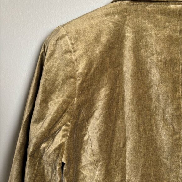 apostrophe luxury is a state of mind Green Velvet Blazer Lace 12P Corporate Goth - Picture 15 of 16